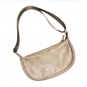 H&M Taupe Adjustable Shoulder Bag With Zipper